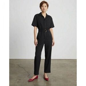 Who What wear NWT women Ojai Utility jumpsuit belted short sleeve straight leg M